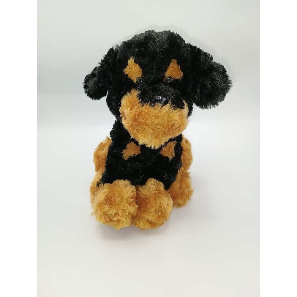 10" CIRCO Target Black Brown Sitting Rottweiler Plush PUPPY Dog B5
